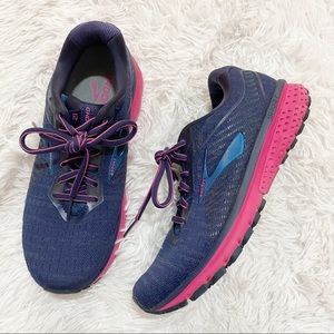 Brooks Womens Ghost 12 1203051B414 Blue Running Shoes Lace Up Low Top Size 10 B
